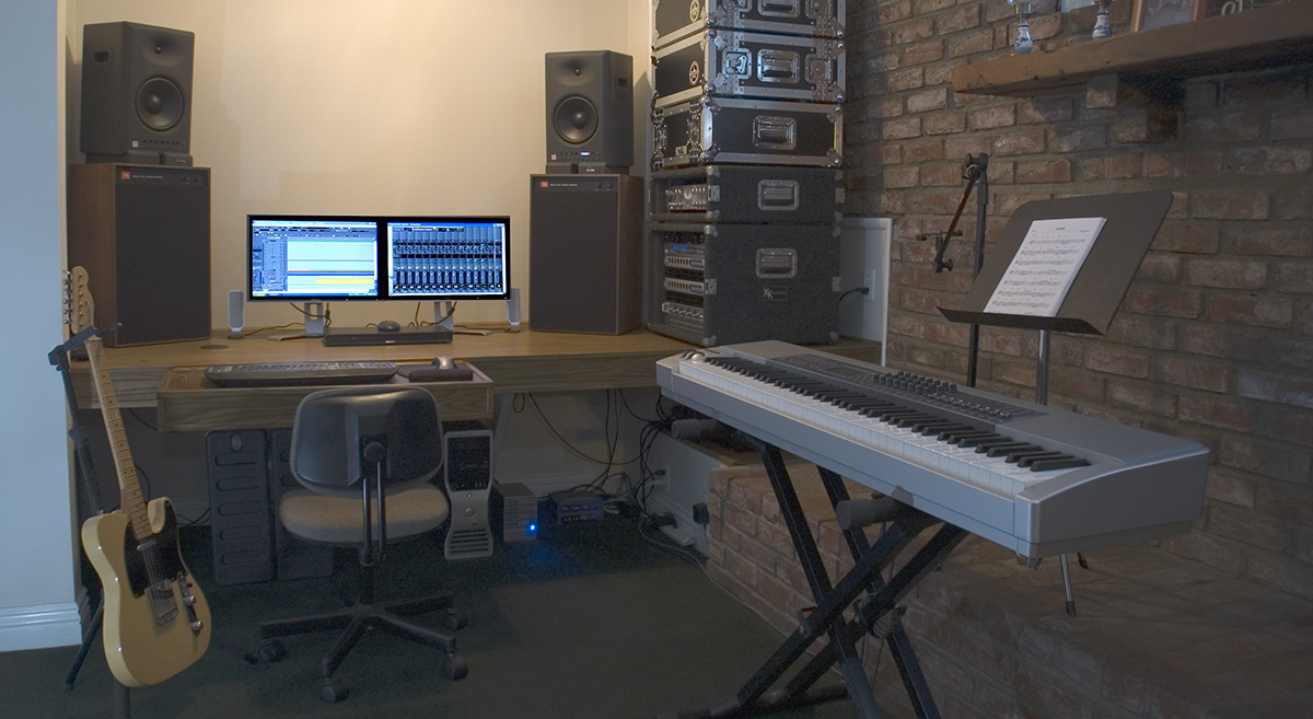 Photo of the recording studio at John Caterino Music.